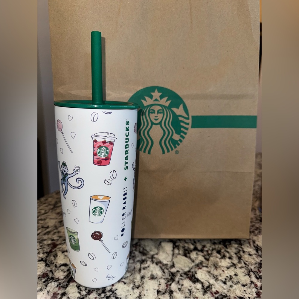✨ Roller Rabbit x Starbucks Coffeehouse Bonanza Stainless Steel Cold Cup ✨
